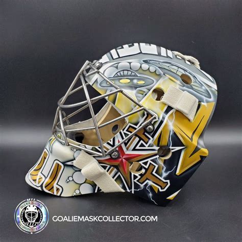 Adin Hill Goalie Mask Unsigned V3 2023 Las Vegas Tribute – Goalie Mask Collector