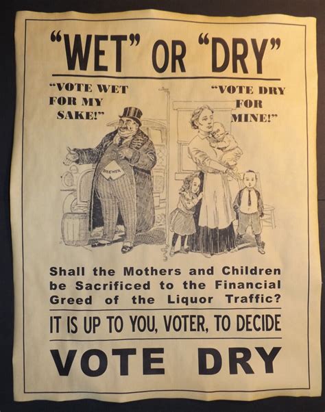 Wet or Dry Prohibition Poster, Vote Dry, 11x14 | eBay