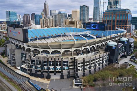 Bank of America Stadium Aerial View - Charlotte NC Photograph by Sanjeev Singhal - Fine Art America