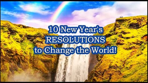 TOP 10 New Year's Resolutions for You to Change the - newsR VIDEO