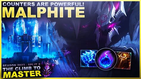 COUNTERS ARE POWERFUL! MALPHITE! - Climb to Master | League of Legends - YouTube