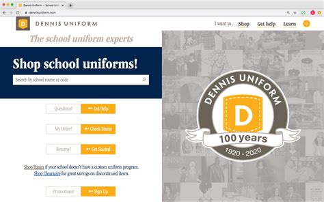 DENNIS Uniform Anniversary logo