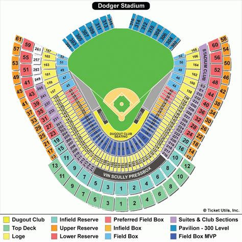 Dodger Stadium Detailed Seating Chart | amulette