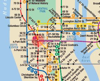 Times Square-42nd Street station map - New York subway