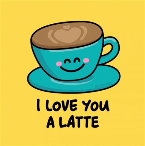 Funny Coffee I Love You A Latte GIF | GIFDB.com