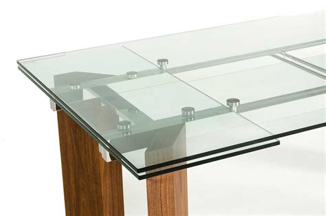 Extendable Large Glass Top Dining table VG 048 | Modern Dining