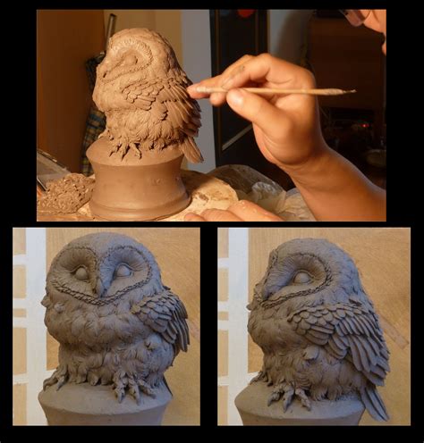 Owls Clay sculpting Easy Clay Sculptures, Bird Sculpture, Animal Sculptures, Ceramic Animals ...