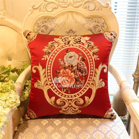 luxury Vintage Red Floral Best Throw Pillows For Couch