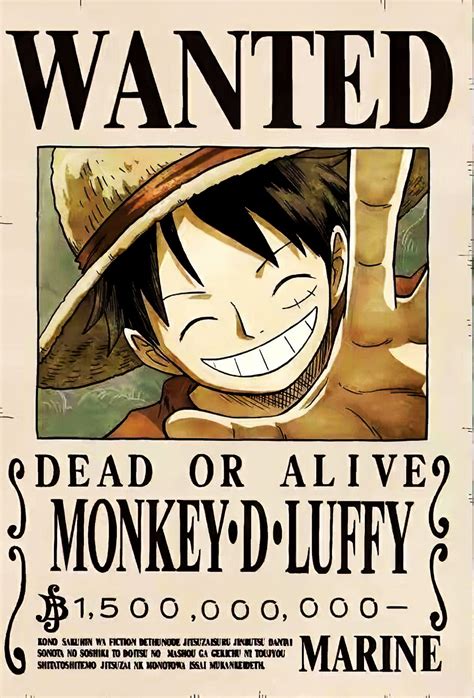 Monkey D Luffy Wanted Poster Wallpaper