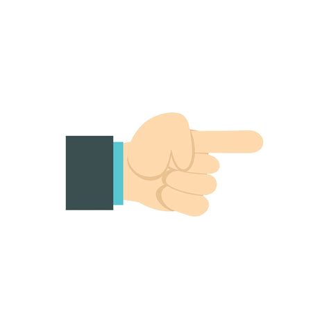 Gesture with index finger icon, flat style 14465891 Vector Art at Vecteezy