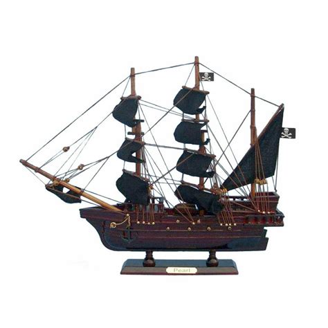 England's Pearl 14" - Wooden Pirate Ship - Decorative Pirate Ship ...