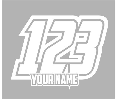 3 SETS Custom Race Numbers And Name Stickers Motocross Kart Decals MX Dirt Bike | eBay