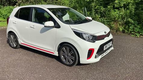 Kia Picanto 1.0 GT-Line 5dr Walkaround Clear White - YouTube