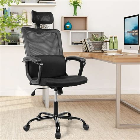 Ergonomic Office Chair Mesh Computer Desk Chair with Headrest and Arms ...