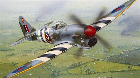 World War II, Airplane, Aircraft, Hawker Typhoon, Military, Military Aircraft, D Day Wallpapers ...