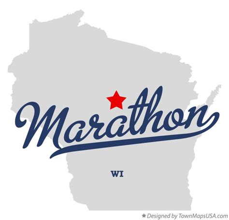 Map of Marathon, WI, Wisconsin