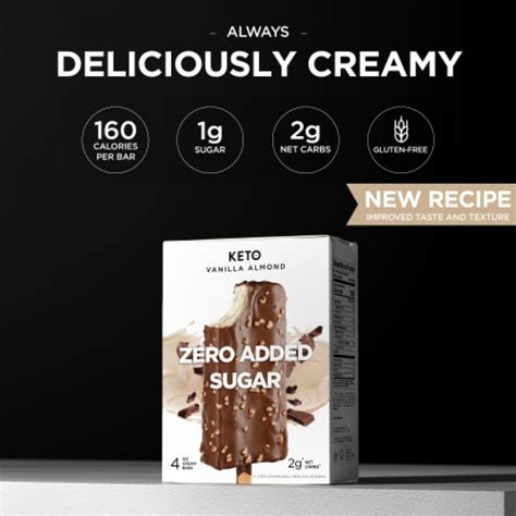 Keto Pint Zero Added Sugar Vanilla Crunch Ice Cream Bar, 4pk - Fry’s ...