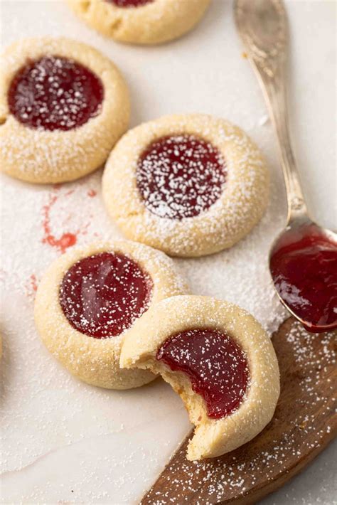 The Best Almond Thumbprint Cookies with Jam - Lifestyle of a Foodie