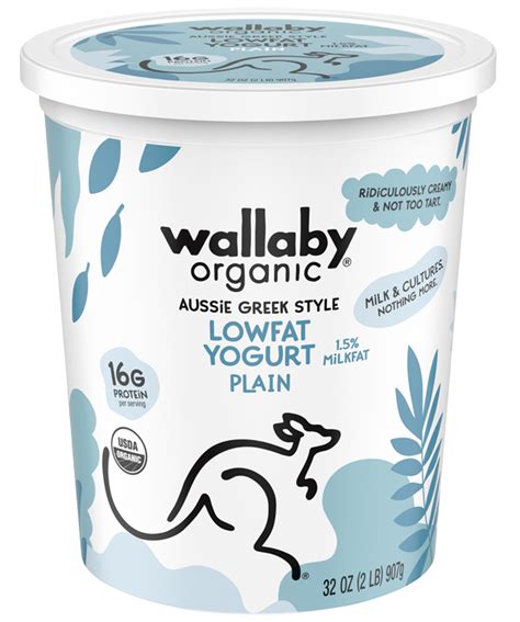 Wallaby Aussie Greek Lowfat Organic Yogurt