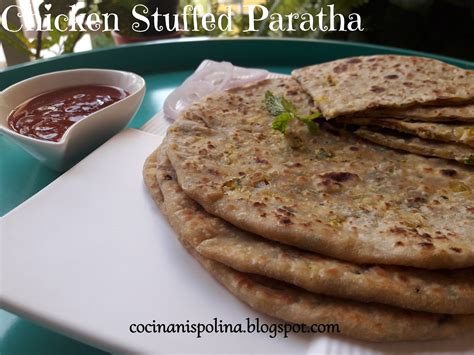 Cocinanispolina: {Recipe}Chicken Stuffed Paratha