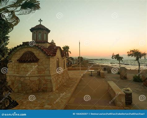 Analipsi Crete, Greece 9.16.2018 - Greek Church at Crete Coastline ...