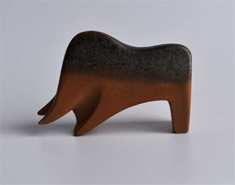 Ceramic Sculpture Buffalobull Figurineblack Bullart - Etsy