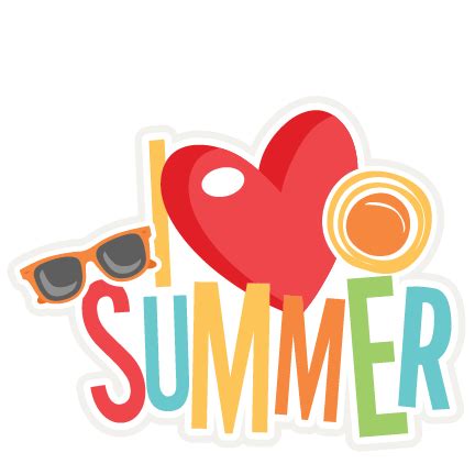 I Love Summer Title SVG scrapbook cut file cute clipart files for ...