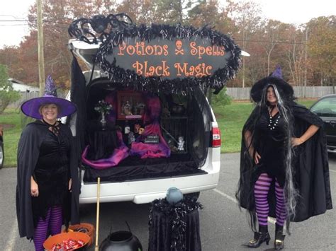 Witches Theme for Trunk or Treat. Sign was made by Sign Me Up Signs and I just glittered and ...