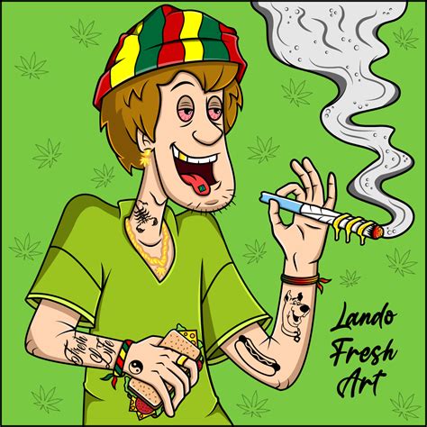 Shaggy Smoking illustration Scooby-Doo :: Behance