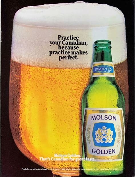 Vintage 1983 Molson Golden That's Canadian for Great Print - Etsy