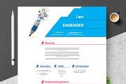 Engineering Resume Template PSD | Resume Templates ~ Creative Market