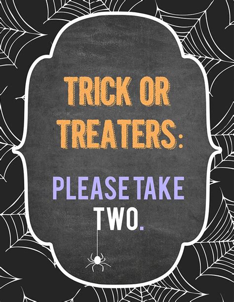 Free Trick or Treater Candy Sign Printables – Let's DIY It All – With Kritsyn Merkley | Candy ...