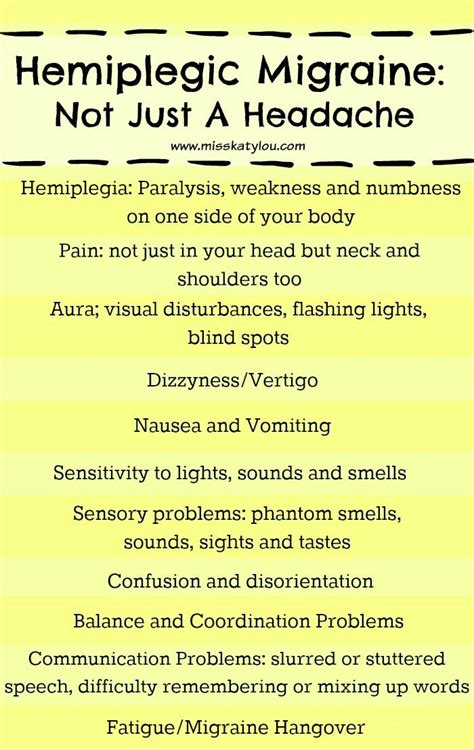 Hemiplegic Migraine Symptoms. Not Just a Headache. | Hemiplegic migraine, Migraines remedies ...