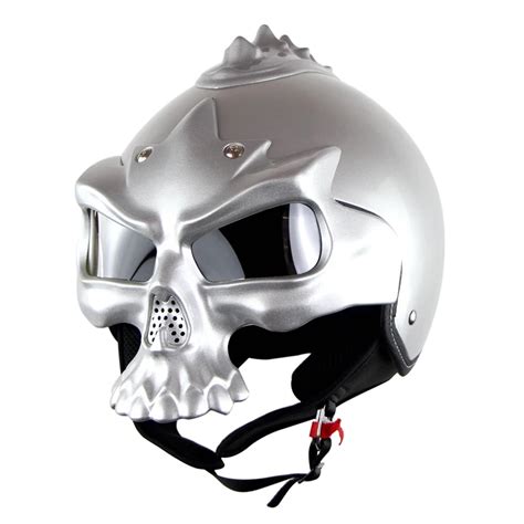 DOT Skull Motorcycle helmet Retro half face helmets Motorbike Capacete Moto Cascos Street Racing ...