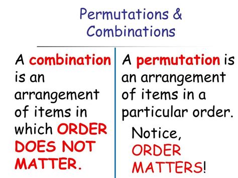 When to use combination vs permutation - Derholy