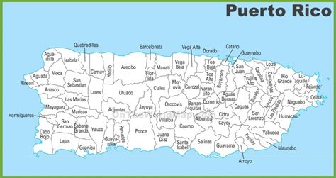 Printable Map Of Puerto Rico With Towns - Free Printable Maps