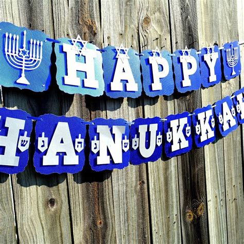 Happy Hanukkah Banner!🕎 Perfect for the Hanukkah decor, banner is in ...