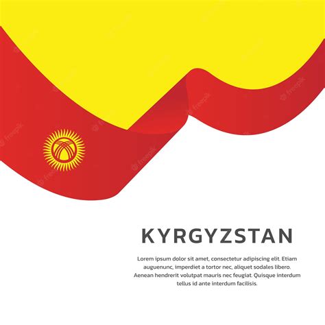 Premium Vector | Illustration of kyrgyzstan flag template