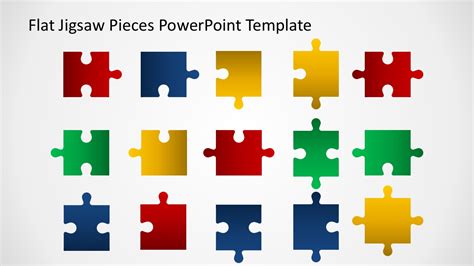 Editable Flat Jigsaw Pieces PowerPoint Template - SlideModel