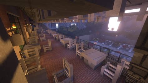 Upside down House / Restaurant + Interior Minecraft Map