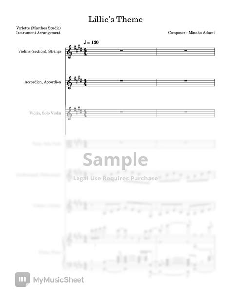 Minako Adachi - Pokemon Sun & Moon - Lillie Theme Sheets by Relivka (Marthes Studio)