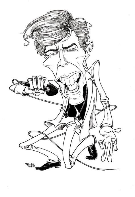 David Bowie Drawing by Mike Scott