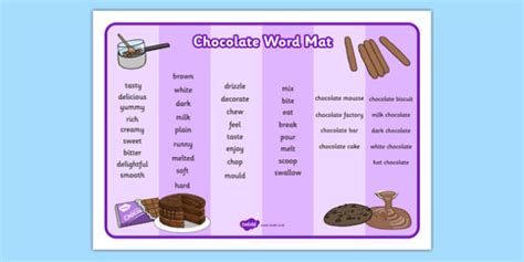 Chocolate Word Mat (teacher made)