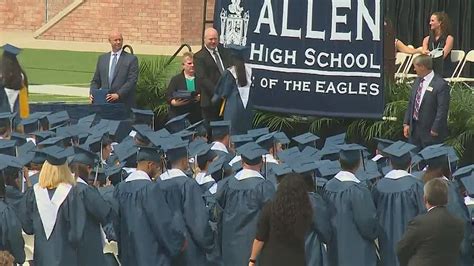 Third time's the charm for Allen High School graduation | wfaa.com