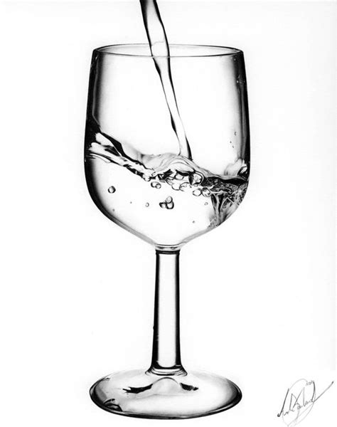 Wine Glass pencil drawing - andre Illustration - Drawings ...