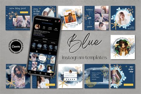 Canva Instagram Templates - Blue Sage