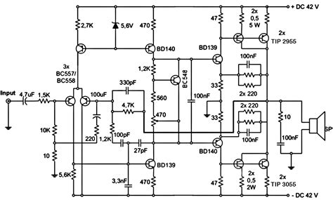 50 Watt Subwoofer Amplifier Circuit Diagram