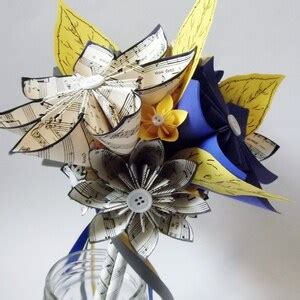 Paper Daisy Bridal Bouquet 10 Inch 15 Flowers Paper - Etsy