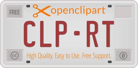 License plate number clipart - Clipground