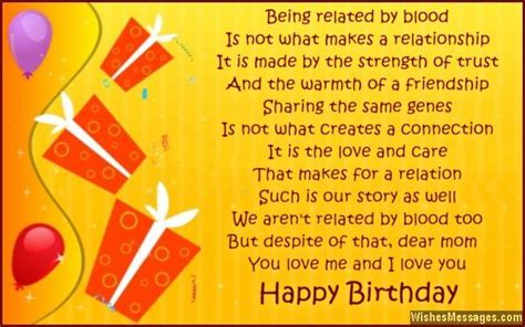 Birthday Poems for Stepmom | Birthday poems, Birthday wishes for mom, Step moms